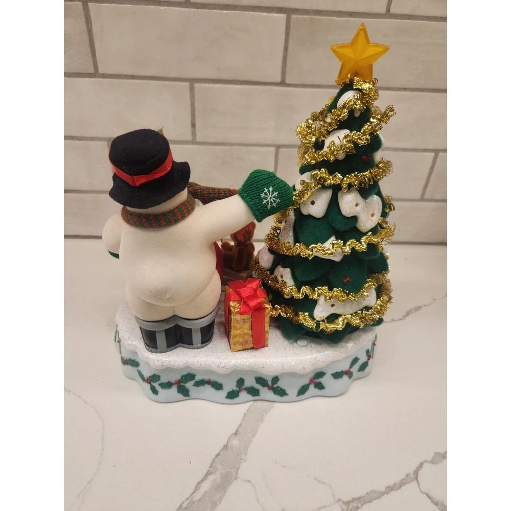 Avon A Wonderful Countdown to Christmas Talking Lighted Snowman Advent Tree-READ